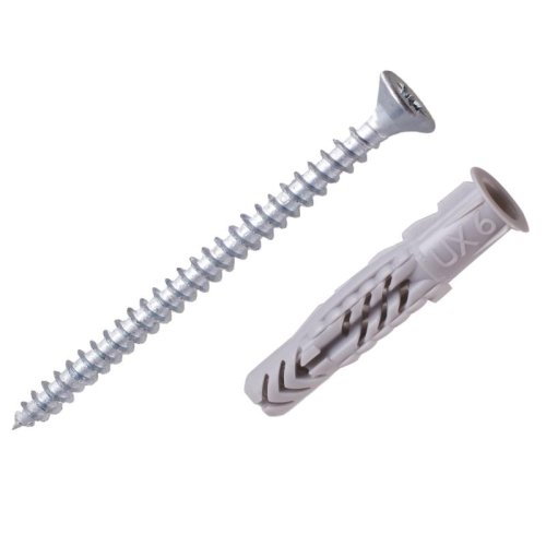 Дюбель Fischer UX 6X35  + шуруп (10 шт). пакет картинка